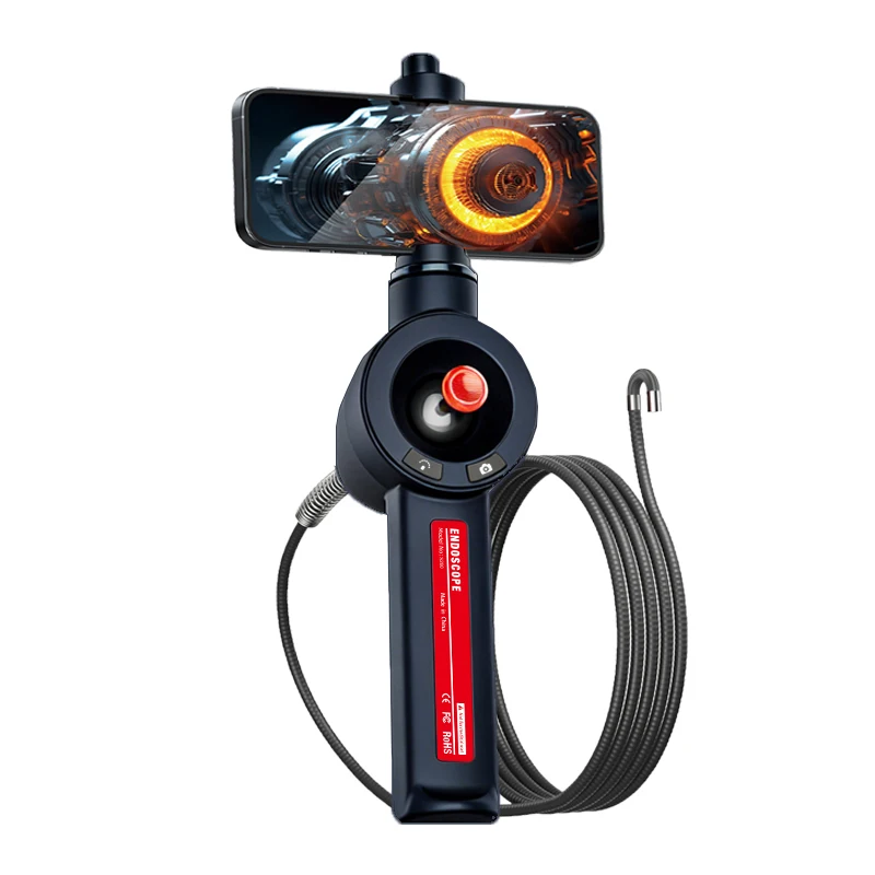 720 Degree Rotatable Mobile Phone Endoscope Waterproof Oil-resistant High Temperature Resistant Digital Camera Borescope
