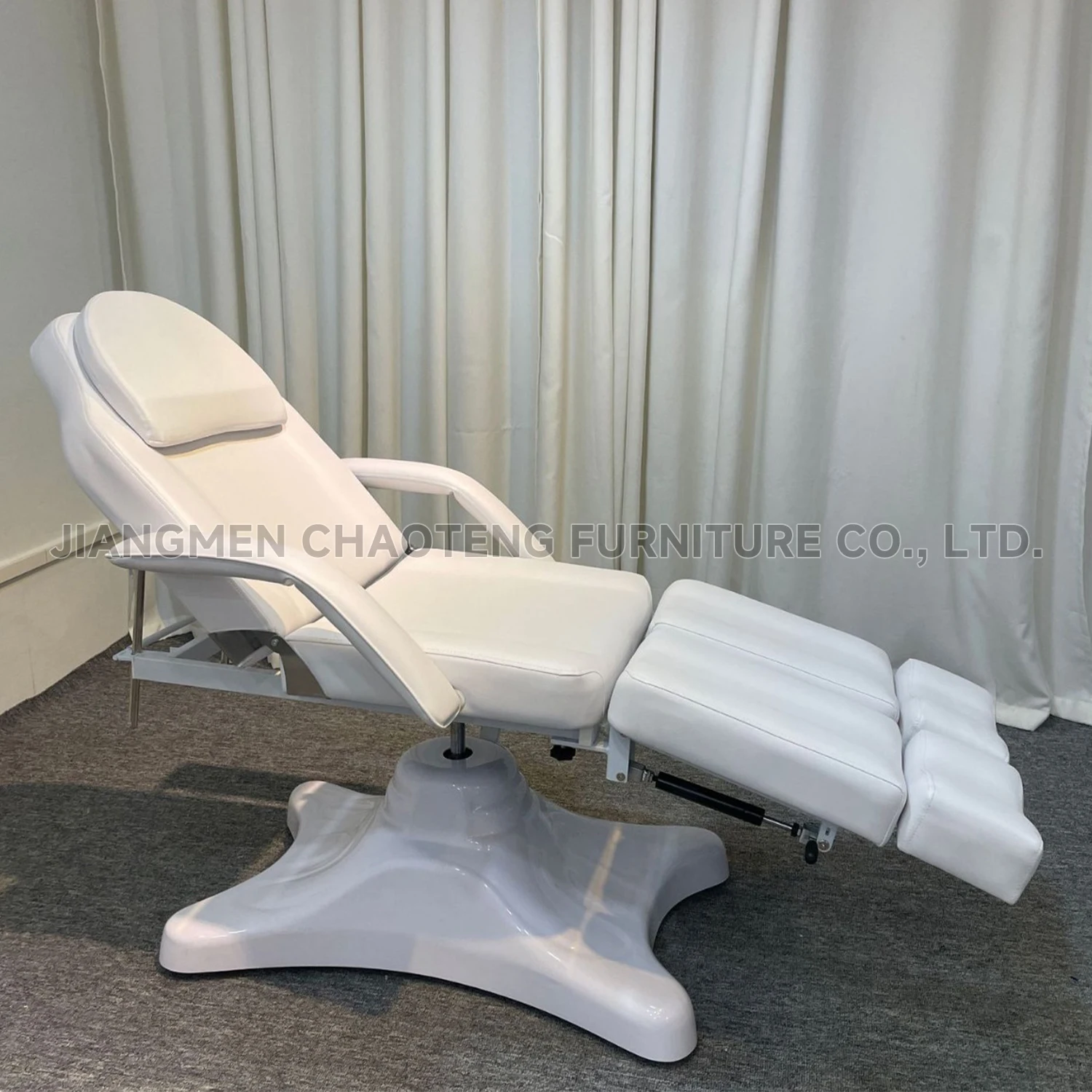 Split Leg Multifunctional Beauty Bed, Modern Hydraulic Lifting Rotating Foldable Lash Chair for Salon Spa