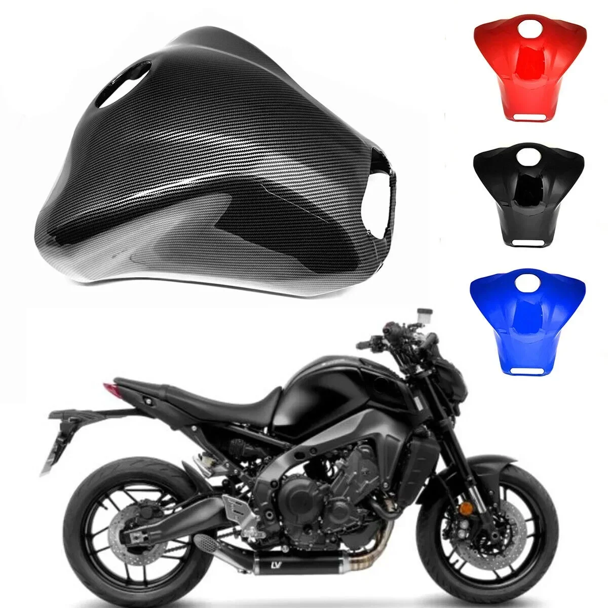

Hydro Dipped Carbon Fiber Finish Front Tank Gas Fuel Cover Fairing Cowl For Yamaha MT09 MT09 SP 2021-2024 Gloss RED/BLUE/BLACK