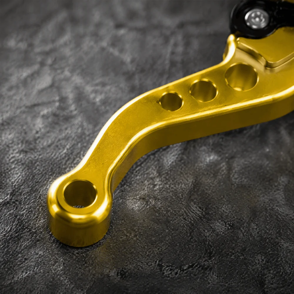 6 Position Adjustable Brake Master Cylinder CNC Machined Gold Color Clutch Lever Kit 7/8