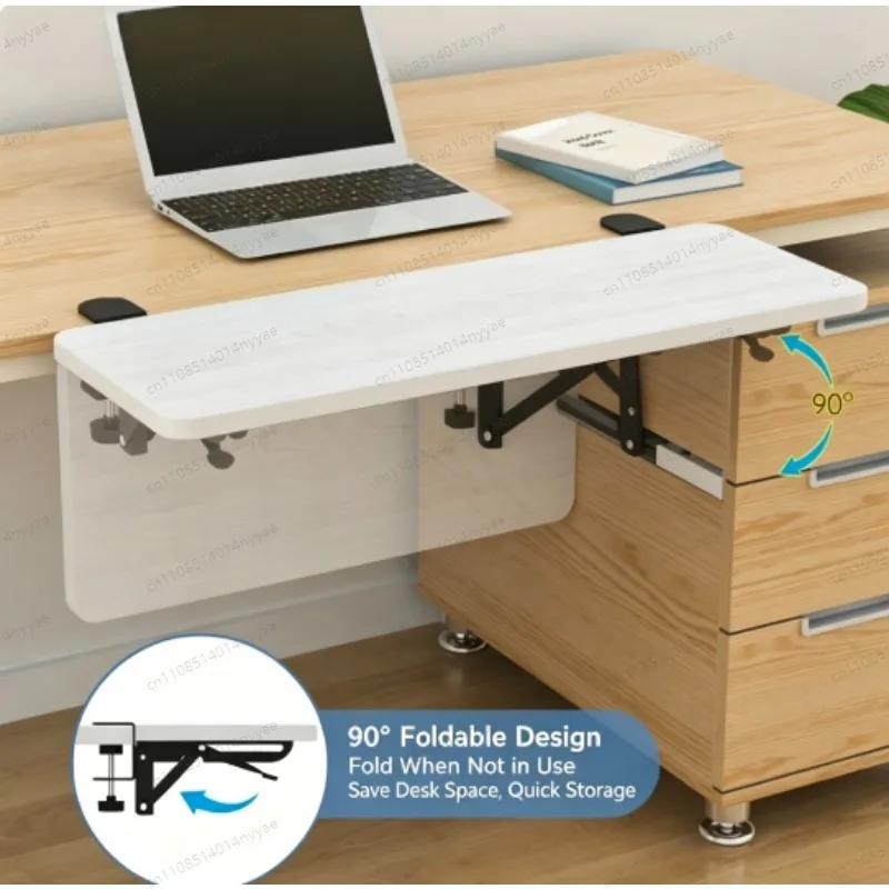 Desktop Extension Board | Foldable No-Drill Desk Widener with Hand Rest for Laptop, Monitor & Keyboard