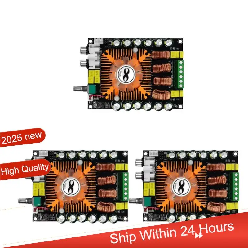 ~【A48T HOT】TDA7498E Digital Power Amplifier Board 2.0 HIFI Stereo Module 160Wx2 3Pcs 220W BTL High Power With Cooling Fan
