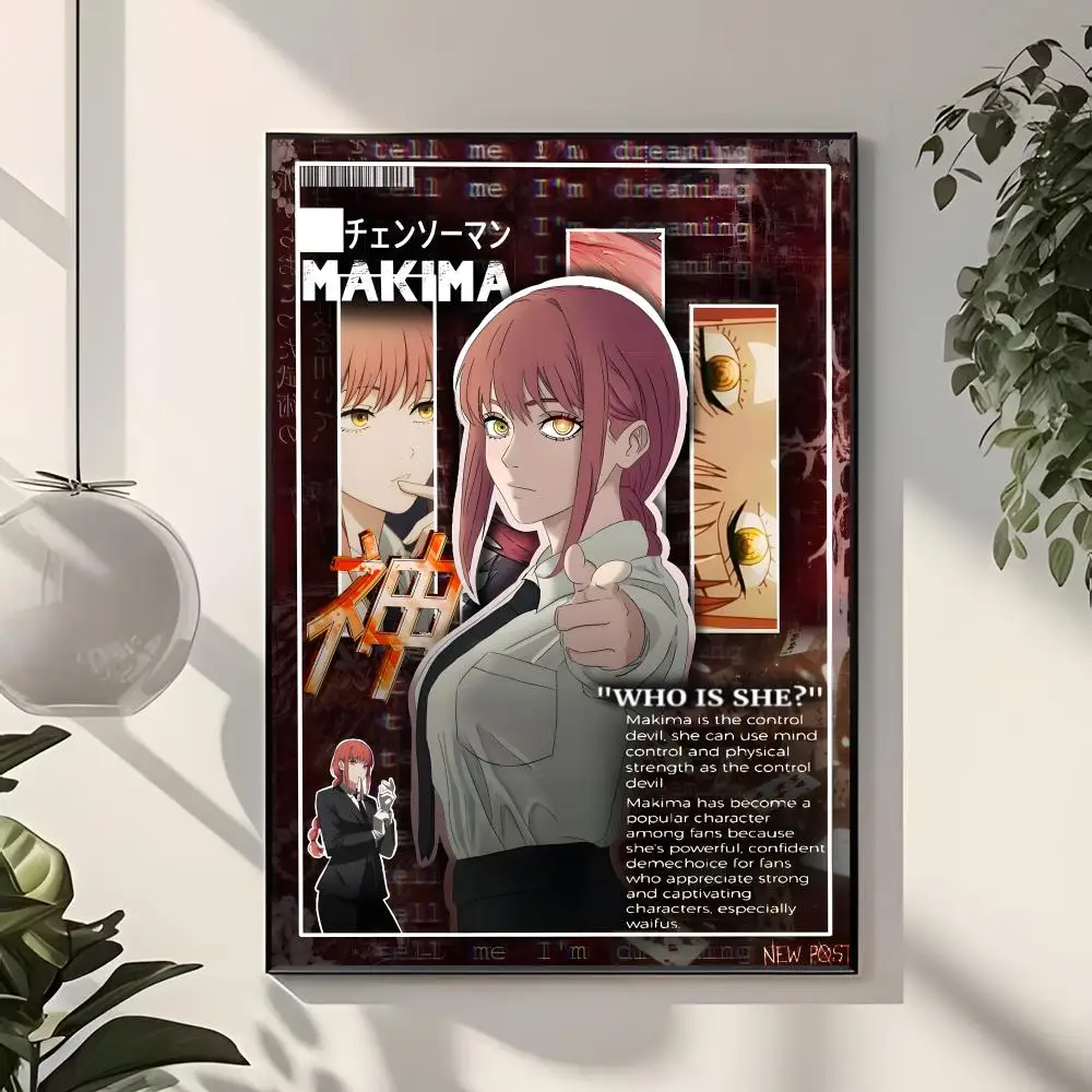 Anime Darkfantasy Chainsaw Man Makima Poster Modern Home Decor & Interior Design | Wall Art Collection