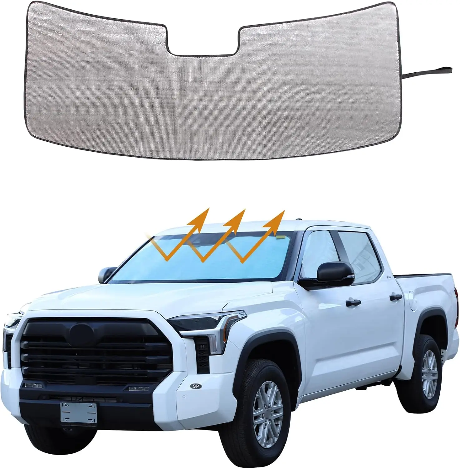 

Солнцезащитный козырек на лобовое стекло автомобиля, совместимый с Toyota Tundra/Sequoia 2022-2025, автомобильные солнцезащитные козырьки на лобовое стекло, складной отражатель