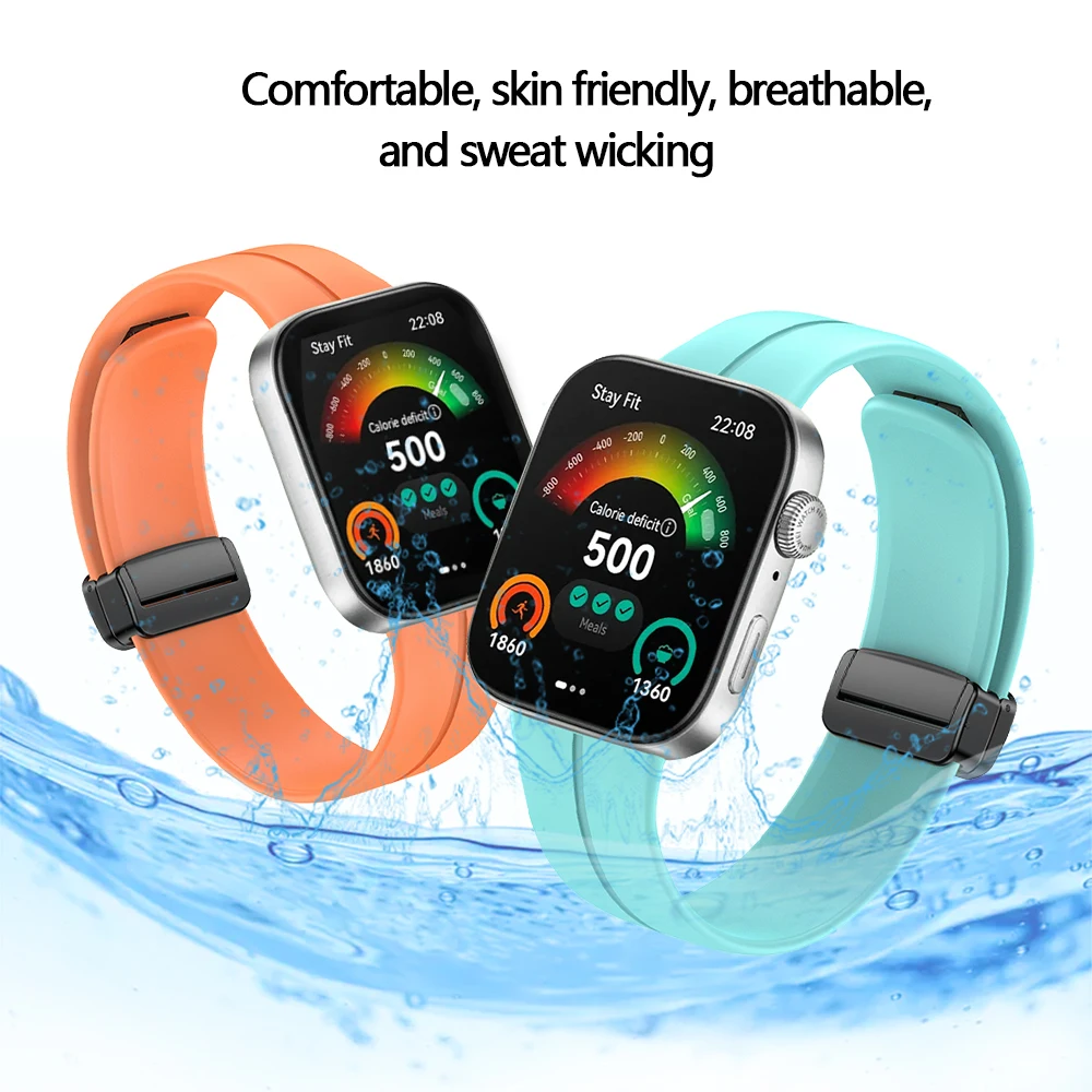 Silikonowy pasek do zegarka Huawei Fit 3 Smartwatch magnetyczna klamra sportowa bransoletka na rękę dla Huawei fit3 Band akcesoria