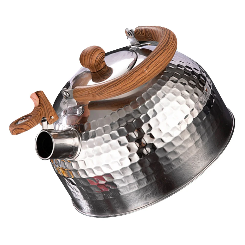 

Stainless Steel Tea Kettle Stovetop Whistling Large Spout Automatic Reminder Safe Tea Kettle for Stove Tops