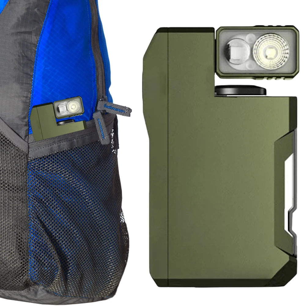 Torcia a LED Torcia compatta Mini torcia ricaricabile Modalità multiple Torcia rotante a 180 gradi per interruzioni di corrente