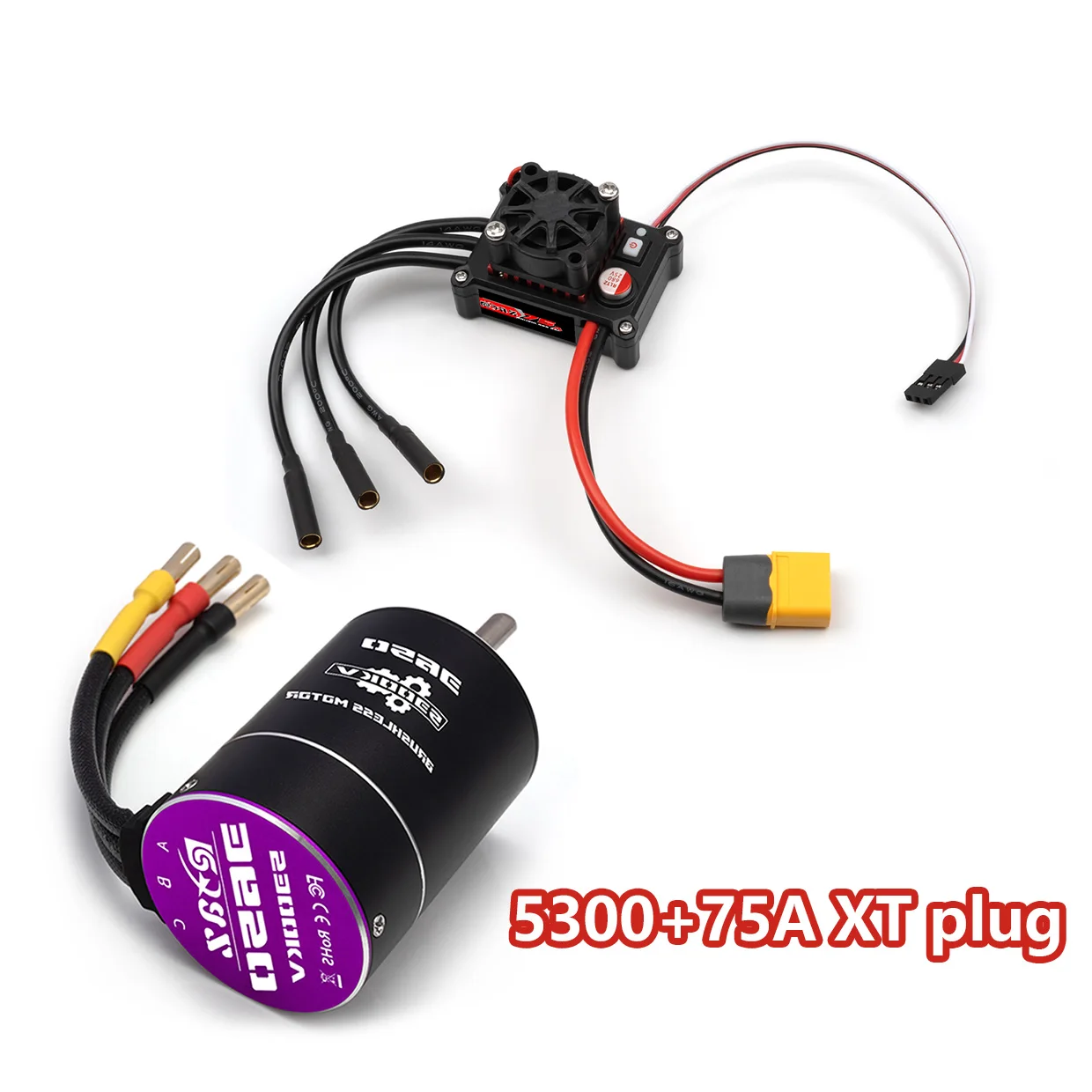 RC Brushless Waterdichte Power Combo 75A/480 ESC 3650 3.175mm As voor 1/10 SCX10 TRX4 RC Auto Truck Racing/Off-Road/Hoge Snelheid ​