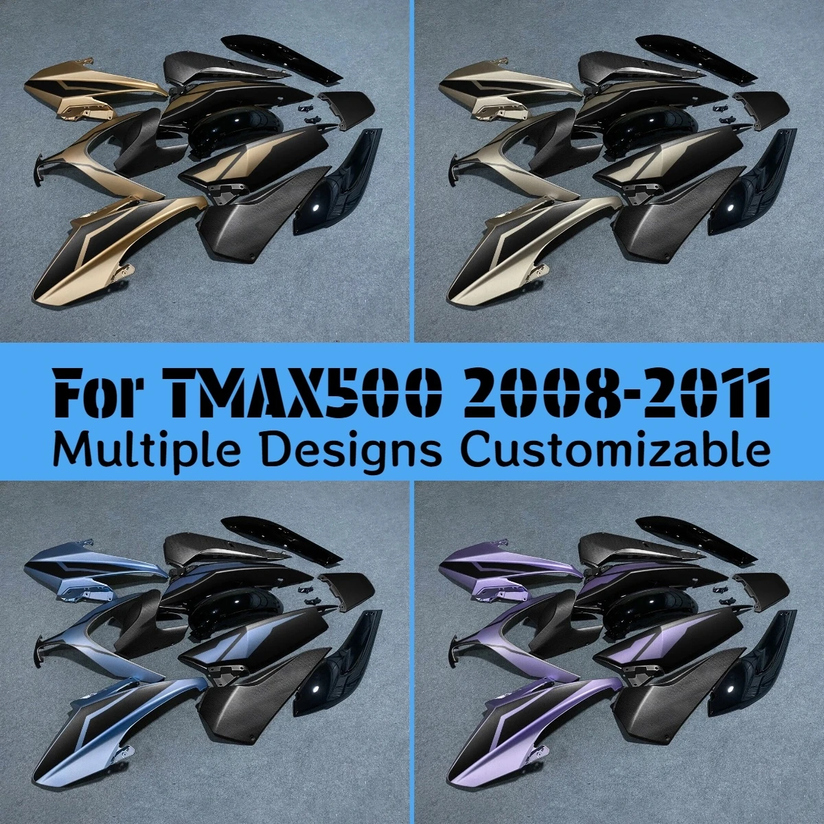 

For YAMAHA TMAX 500 2008 2009 2010 2011 Best Unique Fairing Kit TMAX500 08 09 10 11 Motorcycle Injection Customizable Fairings