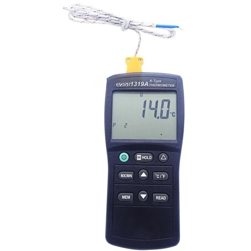 TES-1319A Single Channel Digital Display K Type Thermocouple Thermometer Contact Thermometer