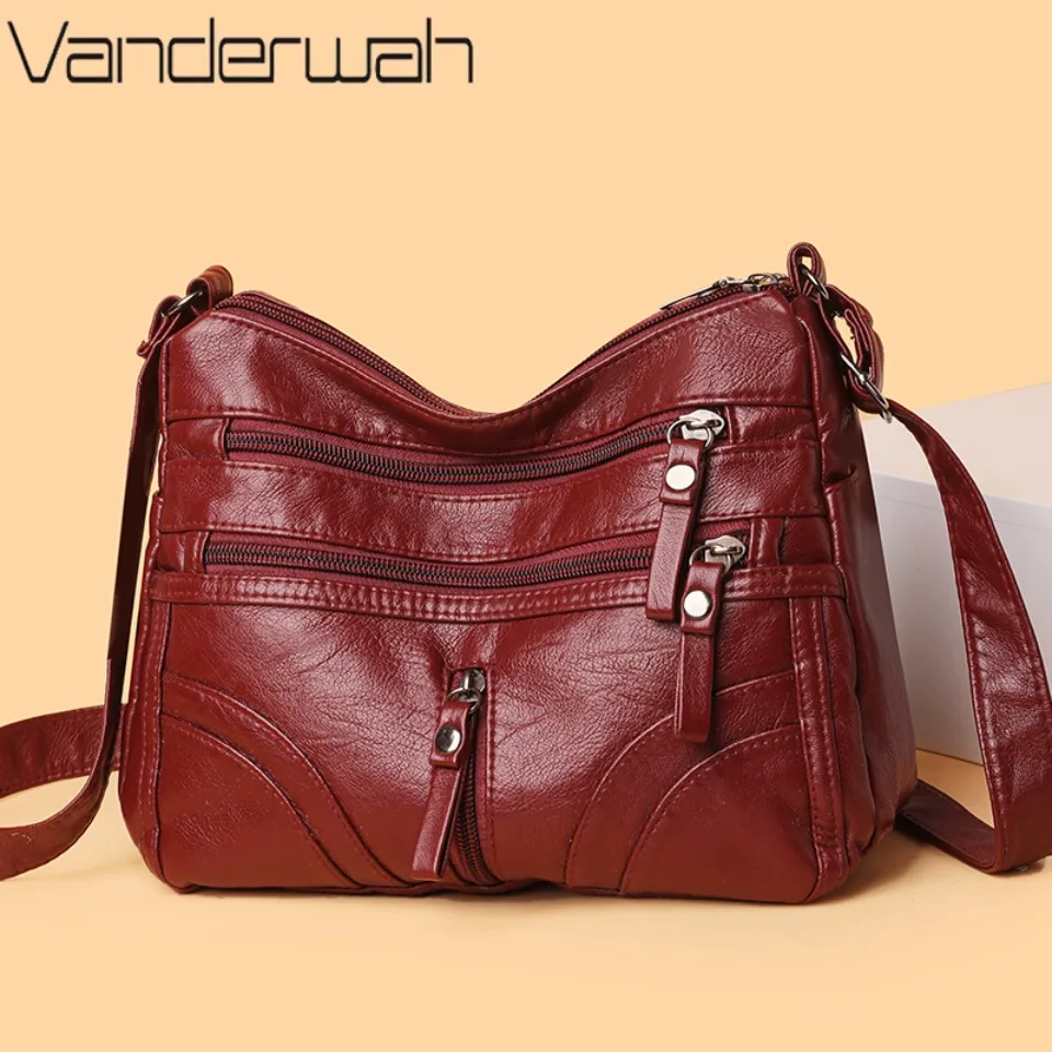 

Top Selling Women Messenger Bags Matching-all Leather Feeling PU Shoulder Bags Fashion Gift for Girls & Middle Aged Female Sac