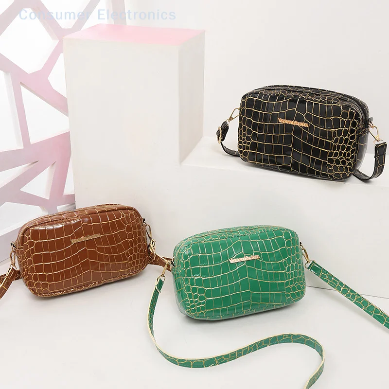 Alligator Single Shoulder Oblique Straddle Bag Female Mobile Phone Bag Large Capacity Simple Fashion Camera Bag