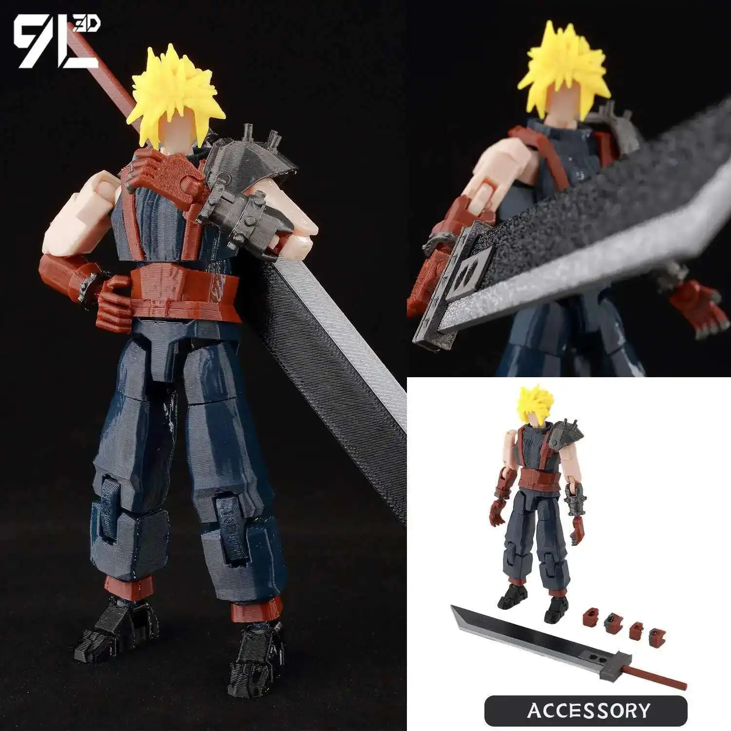 9L3D Gedrukt Anime Karakters Lucky 13 Zoro Dummy Actiefiguren Monkey D.Luffy Multi-Jointed Beweegbare Shapeshift Mannequin Speelgoed