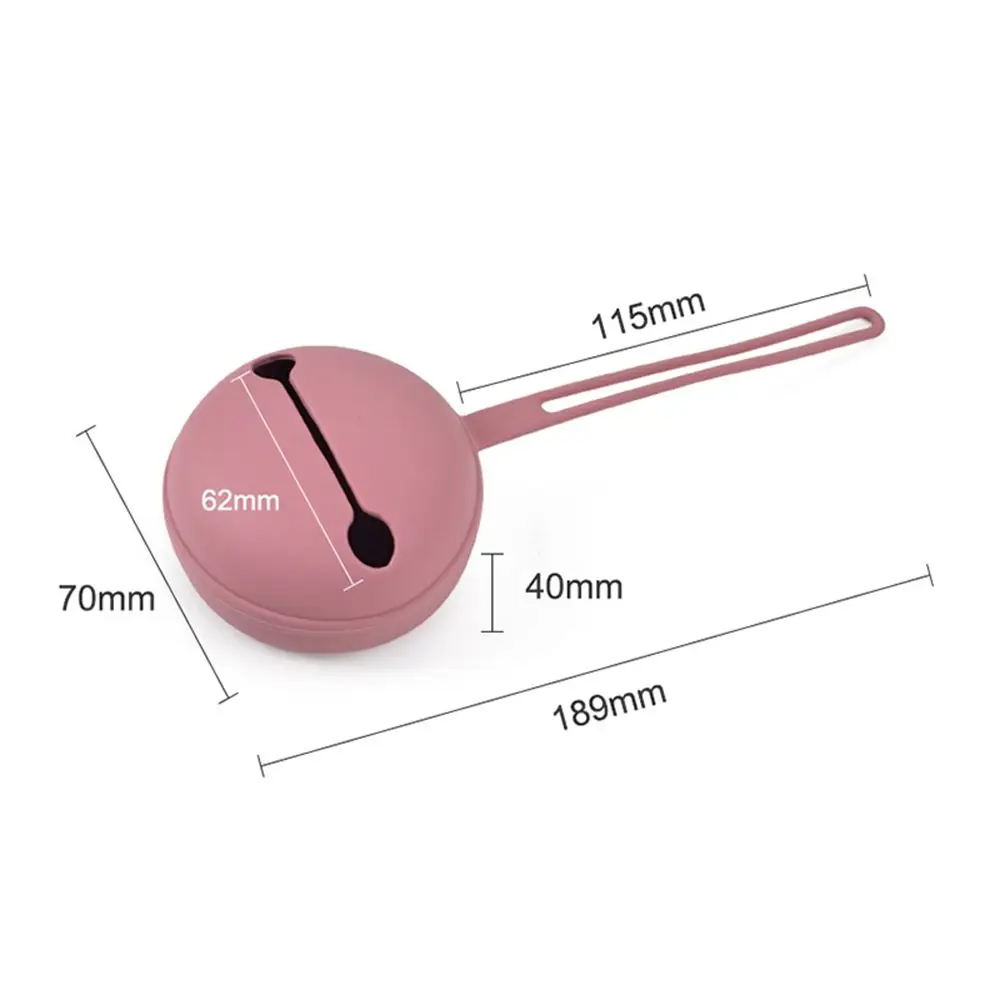 Porta ciuccio in Silicone per bambini in tinta unita scatola portaoggetti portatile per capezzoli scatola per contenitori per piccole cose accessori per bambini