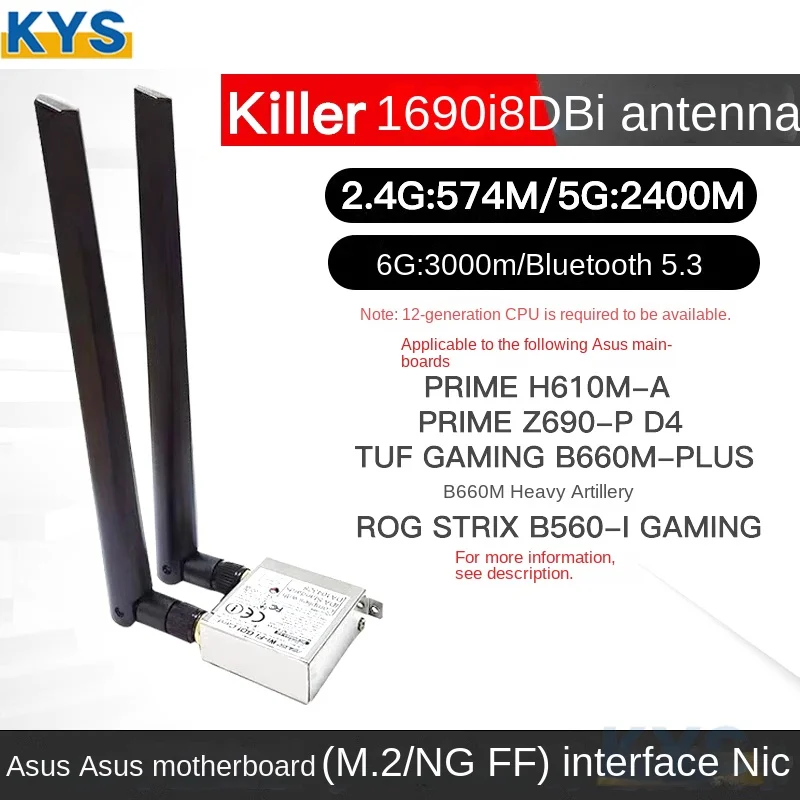 AX 1690i  Wi-Fi 6E AX411 For intel Killer AX1690i WIFI 6E Speed 2.4 Gbps 802.11ax 2.4/5/6GHz Bluetooth 5.3 BT5.3 AX411NGW