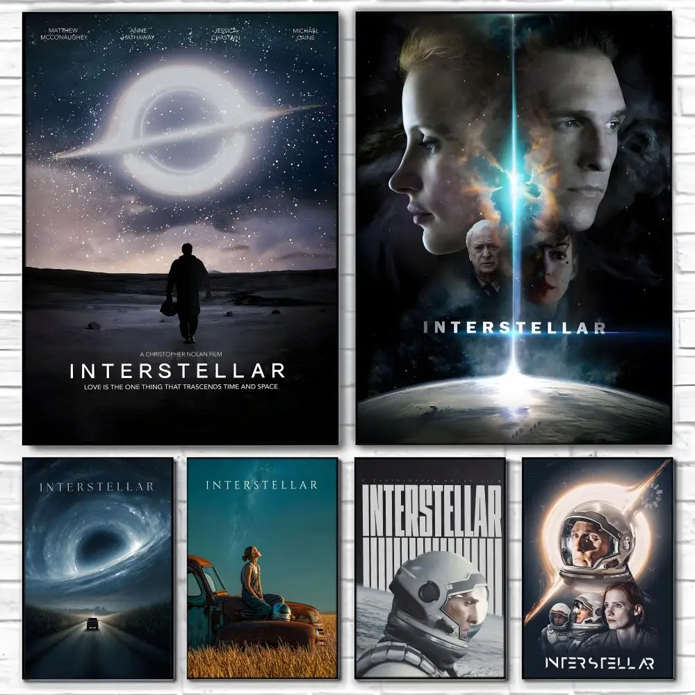 Cartoon I-Interstellars Poster  Self-adhesive Art Waterproof Paper Sticker Coffee House Bar Room Wall Decor