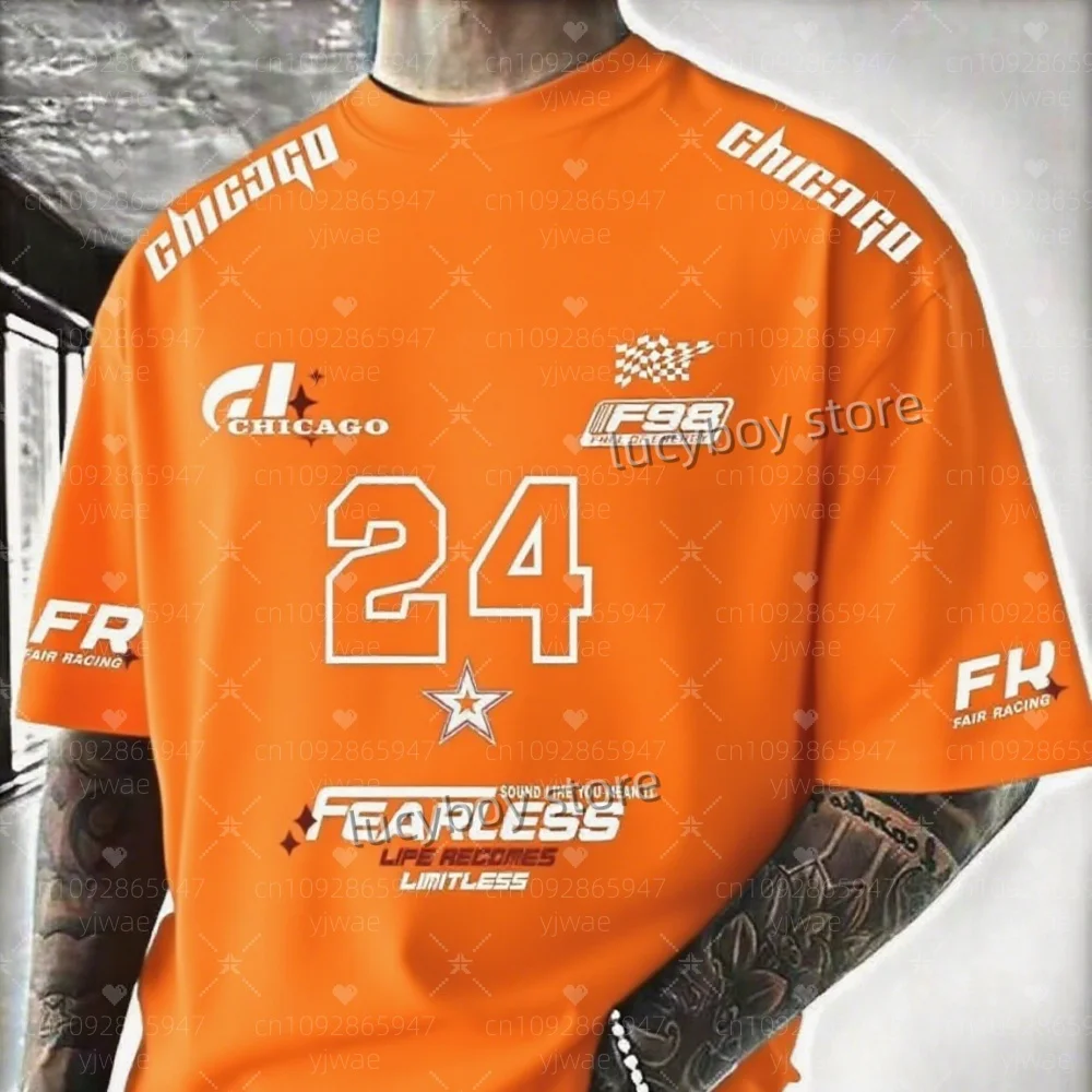 Men  CHICAGO No.24 PrintT-Shirt Man Short Sleeves Lightweight PLUS SIZE T-Shirt Vintage plus size sport daily Tees Men Clothing