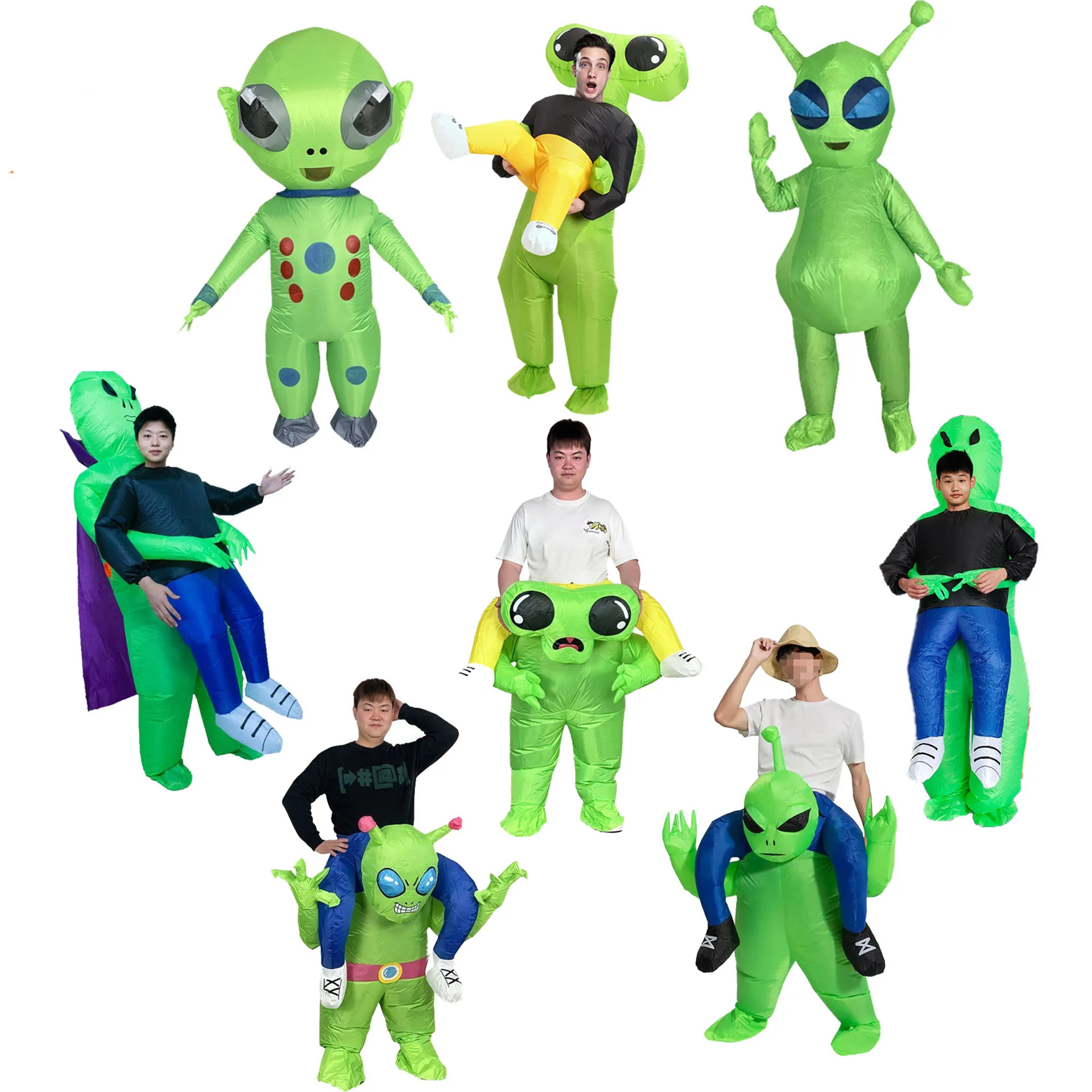 

Новый костюм на Хэллоуин с большими глазами инопланетянина для взрослых, костюм для выступлений, забавный сценический наряд, одежда с изображением Flng Saucer