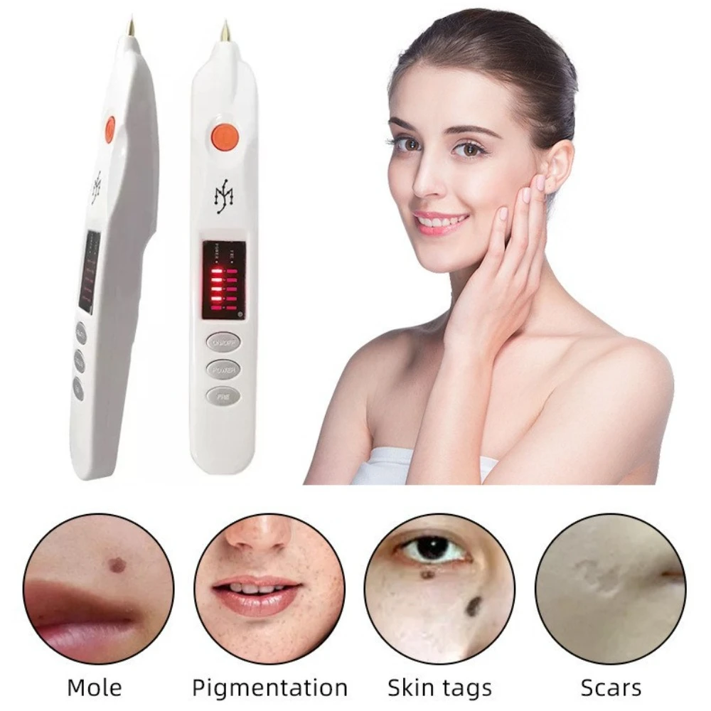 Portable Mole Removal Beauty Instrument Plasma Mole Brush Multi-functional Home Facial Skin Tag Dark Spot Mole Wart Remover