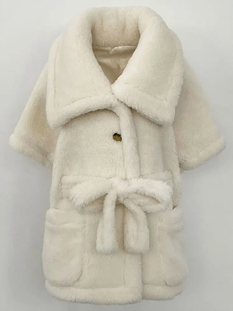 女性用ベスト ショート アルパカ ベスト 本物の毛皮コート ノースリーブ レディース 新秋ファッション 厚手 暖かい オーバーサイズ ファー ジャケット 女性用