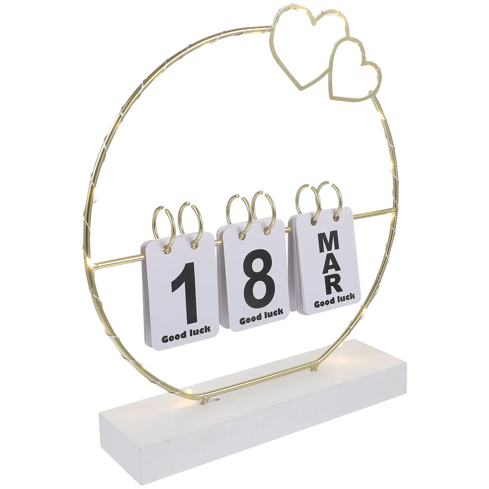 Rustic Perpetual Desk Calendar St White Creative Home Decor Aesthetic Flip Page Tabletop Accessories Reusable Household