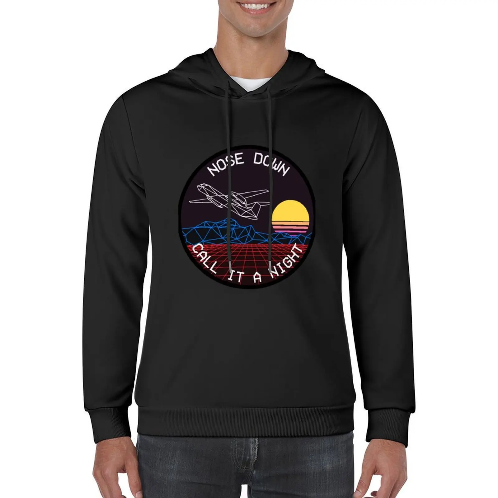 Sky King - Nose Down & Call It A Night Hoodie ملابس الرسوم المتحركة ملابس الخريف للرجال ترتدي هوديي