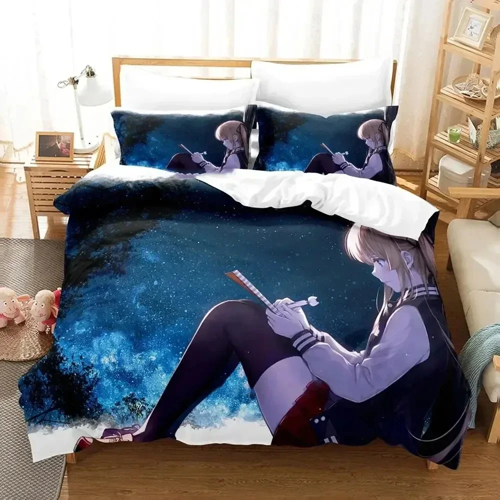 3D Print Anime Saekano Megumi Kato Bedding Set Duvet Cover Bed Set Quilt Cover Pillowcase,King Queen Twin Size Boys Girls Adults