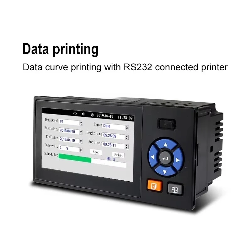 High Precision 6-Channel Data Recorder Multi-Function Data Logger for Temperature Pressure Flow RS485 Alarm OEM Customizable