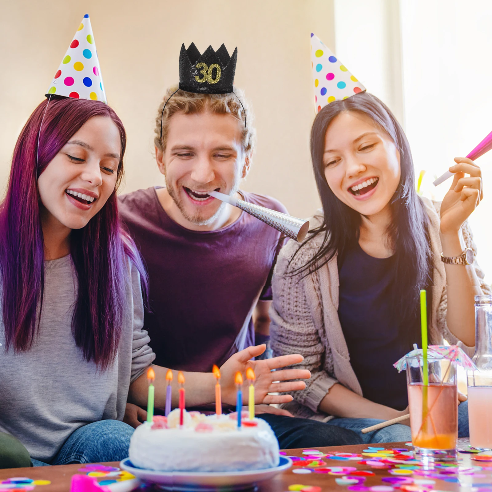 

Birthday Hat First Crown Hats Adults Party Decoration Non-woven Fabric Boy Man Decorations