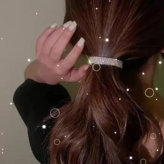 Elegant Spring Clip Hair Clip Korean Style Super Shiny Tail Net Red Sweet Hair Accessories Hairpin image 5