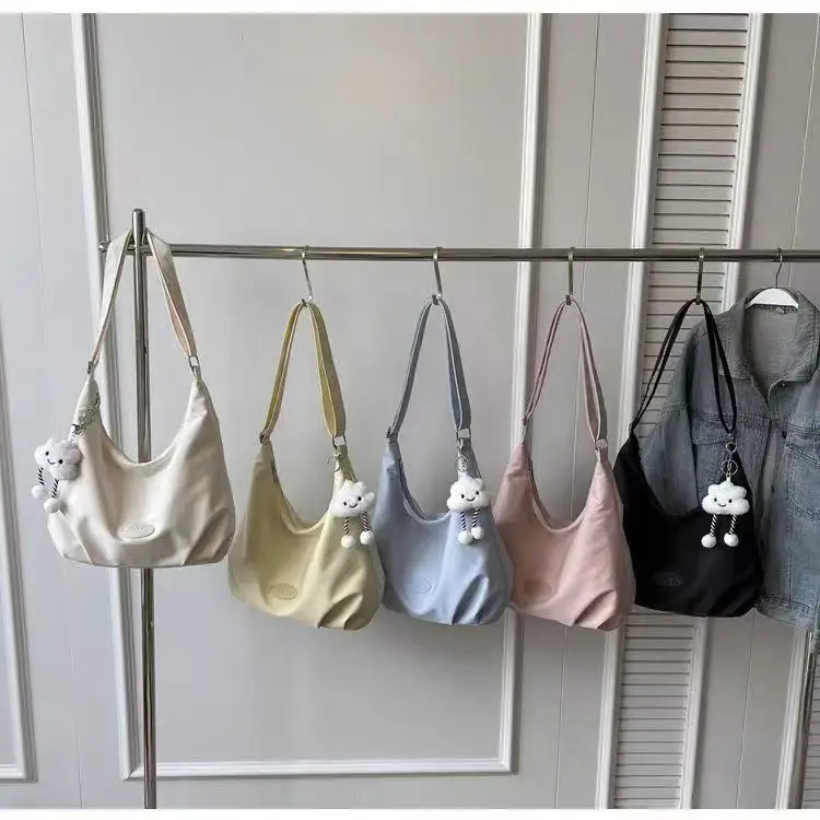 Women’s Nylon Hobo Bag Large Capacity Shoulder Bag Casual Underarm Tote Purse Lightweight Soft Crescent Handbag for Daily Travel 6