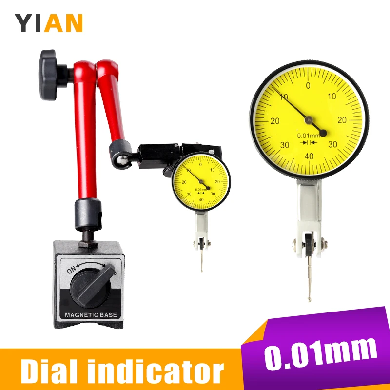 Dial Indicator Magnetic Holder Dial Bore Gauge Magnetic Stand Base Micrometer Measure Tools Hour Type Indicator Comparator Watch