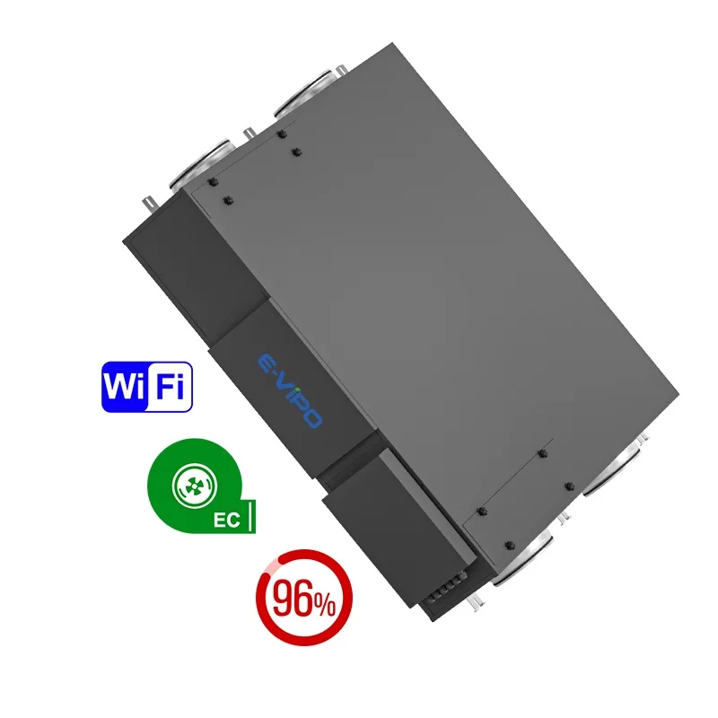Residential HRV Heat Recovery Ventilation ECO Design A+ High Efficiency Energy Saving Air Recuperator Heat Recovery System
