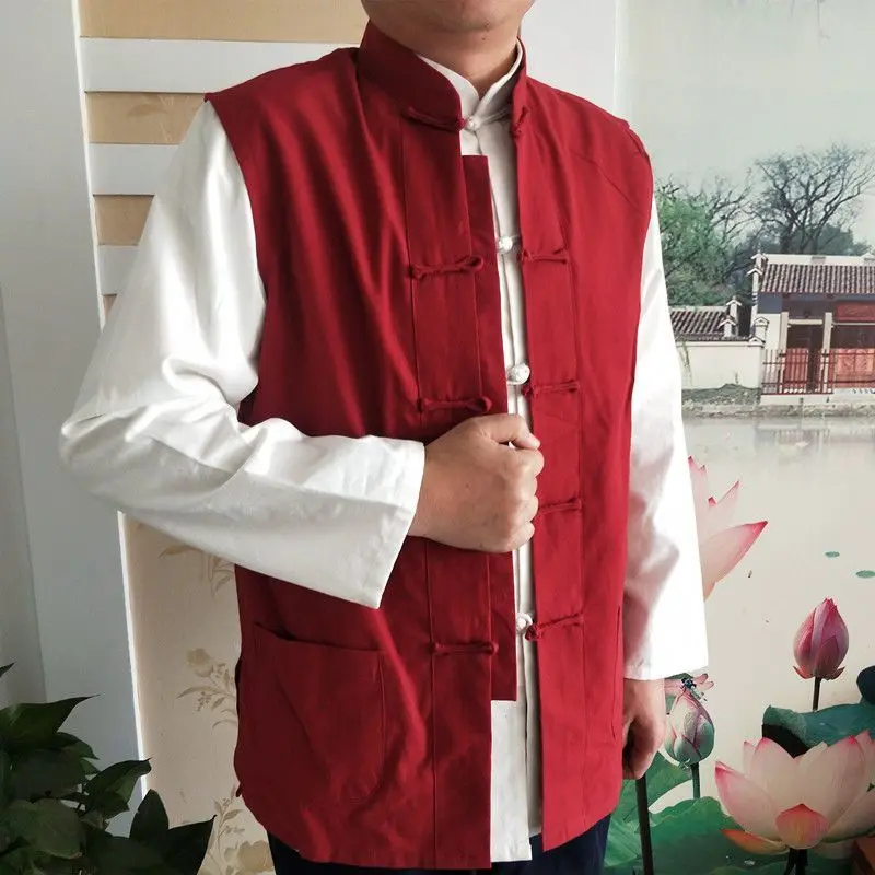 القطن الخالص الصينية Sle Jaet الرجال Svel الوقوف طوق سترة ملابس خارجية ربيع الخريف التقليدية تانغ دعوى الطبقة الخارجية #4