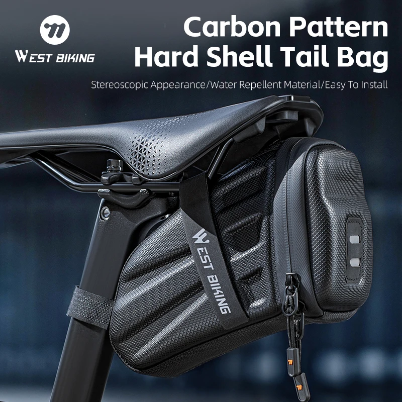 WEST BIKING Lokaler Versand Fahrradsatteltasche 1,8L Hartschalen Wasserdichte Fahrradtasche Tragbare Mini-Werkzeugtasche MTB Rennrad Zubehör