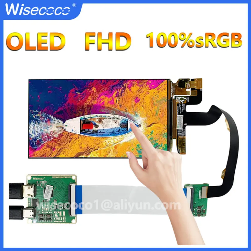 

OLED AMOLED дисплей Wisecoco 5,5 дюймов IPS дисплей 1920x1080 сенсорная панель для Raspberry Pi 4 3B + камера PS4 игровая консоль ТВ приставка Win10