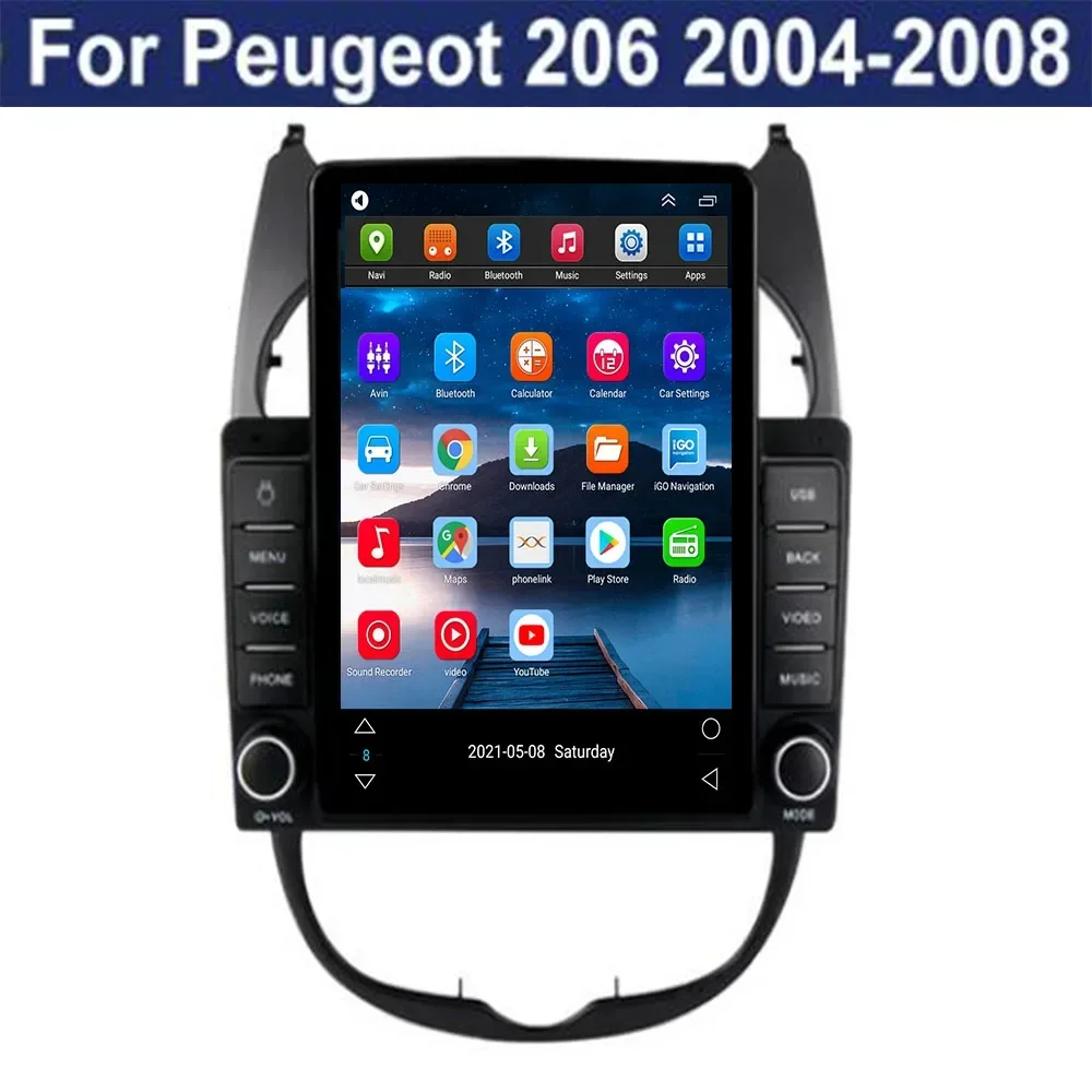 New Type Android 15.0 Car Radio For PEUGEOT 206 206CC 206SW 2000-2008 Auto Multimedia Player GPS Autoradio Carplay