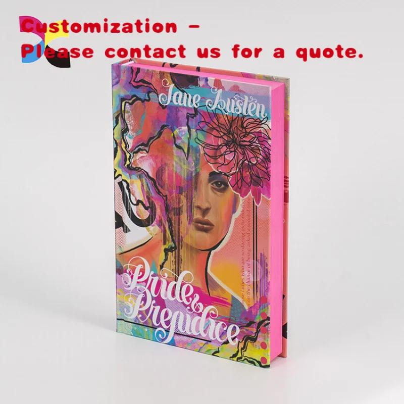 

custom.Custom Luxury Spray Edges Hardcover Binding Novel Book Printing Service