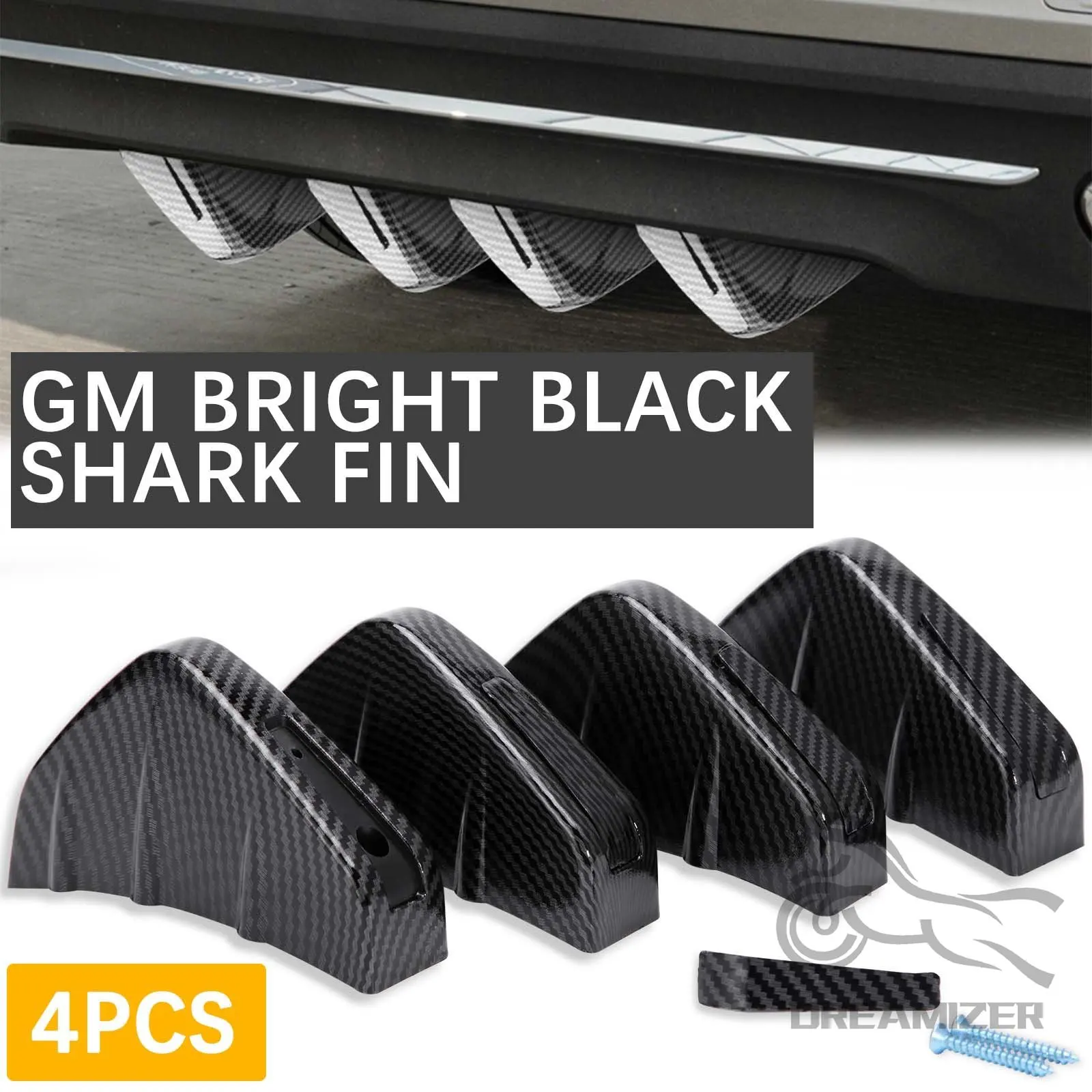 Rear Bumper Lip Diffuser Splitter Spoiler Shark Fins Car Auto Bumper Lip Anti-crash For Chevrolet Chevy Camaro 2002-2022