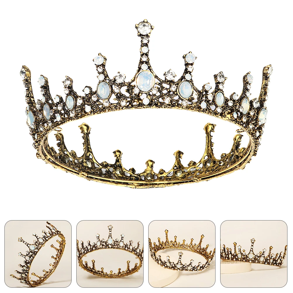 

Baroque Wedding Hair Accessories Elegant Bridal Headpiece Vintage Lady Crown Headdress Accessory Dinner Party Crown