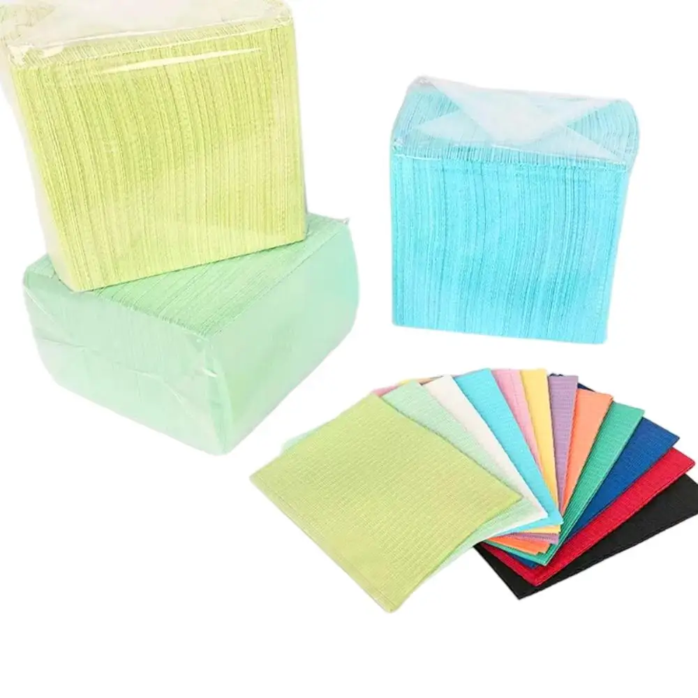  125Pcs/Bag Disposable Dental Bibs Waterproof Dental Chest Towel Tattoo Clean Pad Oral Medical Napkins Dentist Clinic Supplies