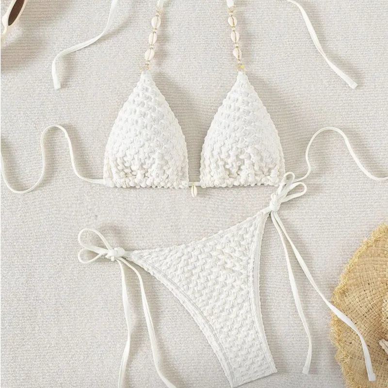 

White Sexy Bikinis 2026 Swimsuits Women's Swimwear Push Up Female Beach Swim Wear Bathing Suits Brazilian Bikini Set Pool Bather