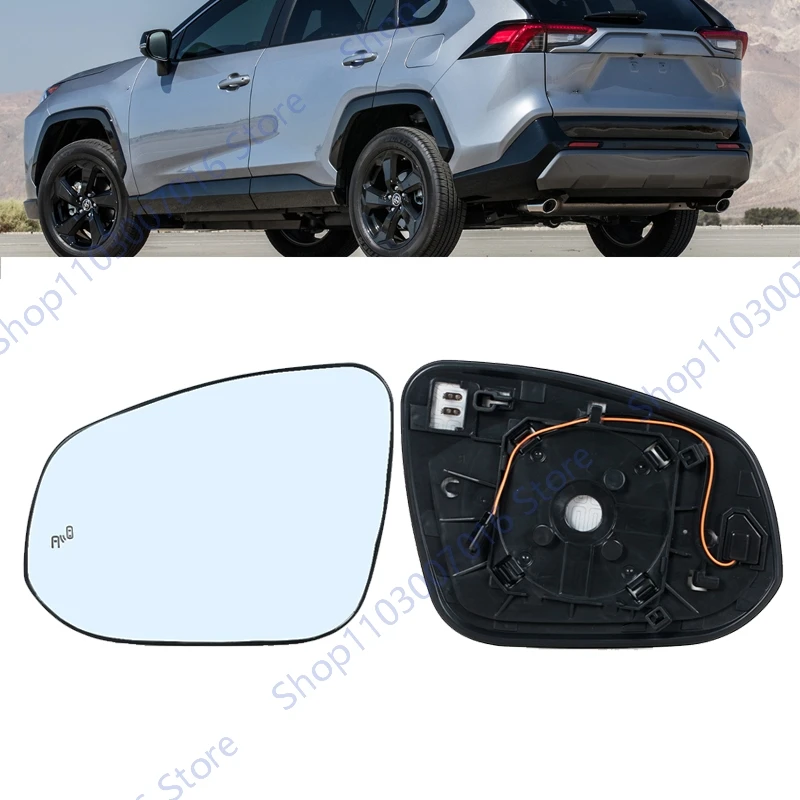 

Для Toyota Rav4 2019-2023 для Toyota Tacoma 2016-2021 автомобильное зеркало заднего вида, стеклянное дверное зеркало с подогревом, слепая зона