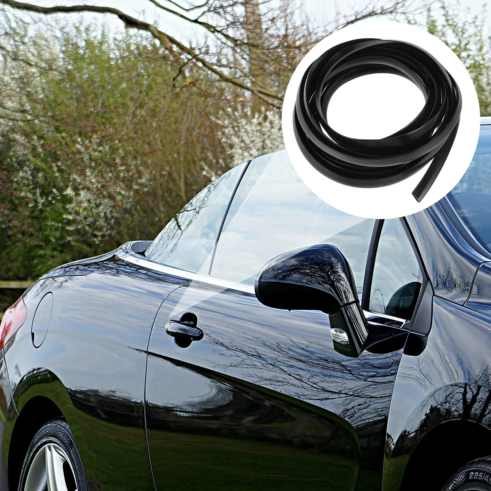 

Car Door Anti-collision Strip Durable Invisible Prevents Scratches Seal Rain Noise Easy Install Black Safety Seam Sealer Edge