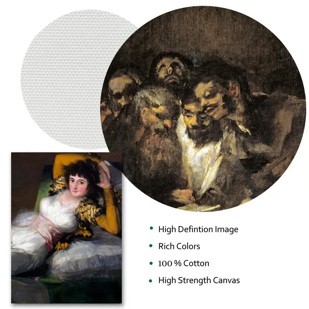 الساحرات السبت بواسطة فرانسيسكو غويا اللوحة الخط قماش المشارك: تجعد الحرة للماء دائم جميع الفضاء جدار ديكور #2