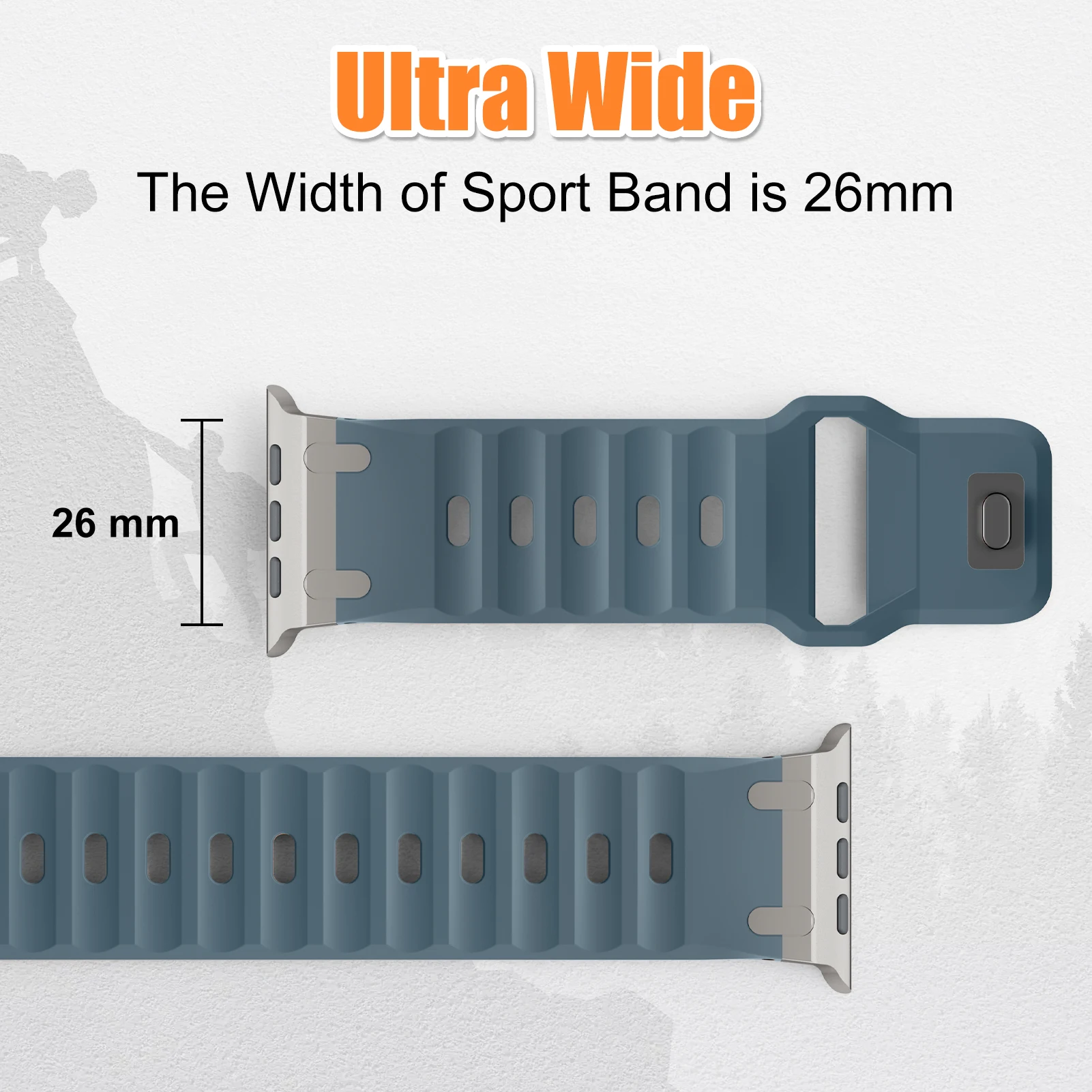 Sport Silicone Strap for Apple watch ultra 2 band 49mm Stainless Steel correa bracelet iwatch Series 9 8 7 6 5 SE 45mm 44mm 42mm