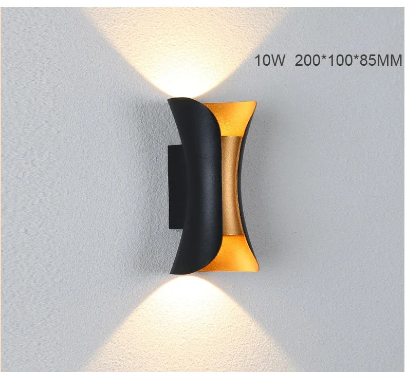 Round Square Modern Wall Lights Garden Porch Ip65 Waterproof Up Down Lighting Outdoor Led Bedroom Lamp Wall Decor
