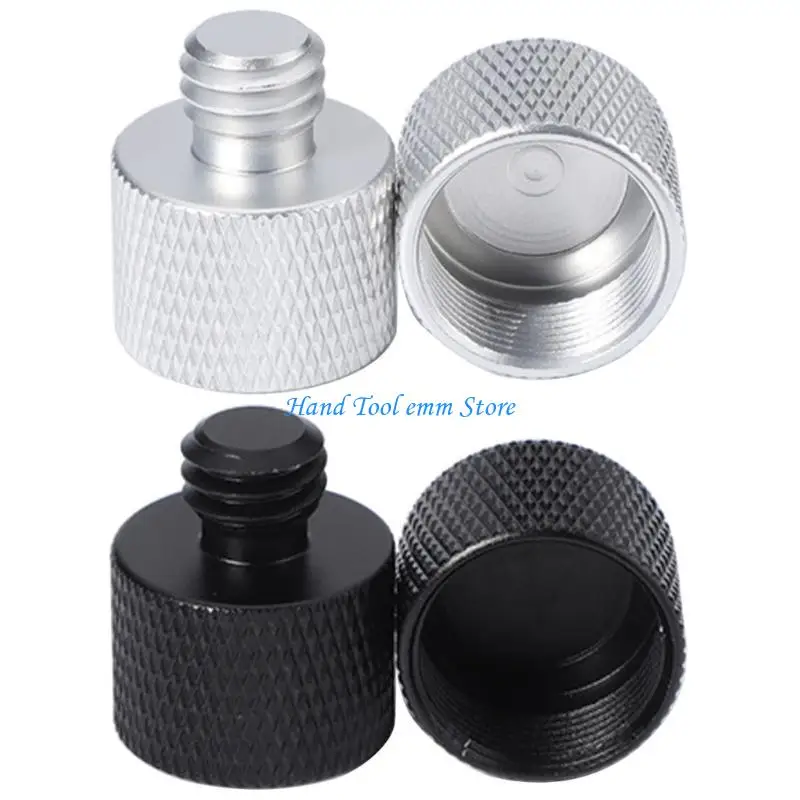 H37F 2x Mic Stand Adapter 5/8 Female to 3/8 Male Threaded Tripod Mount Screw Adapter Combo Pack for Microphone Mount & Stand