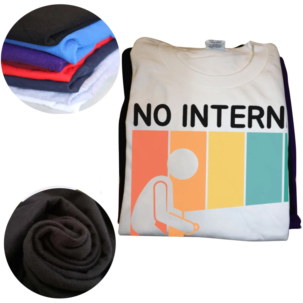 الرجال لا الإنترنت لا مشكلة تي شيرت آلات الكرة والدبابيس عاشق 100% ملابس علوية من القطن مضحك قصيرة الأكمام س الرقبة تي شيرت هدية فكرة #3