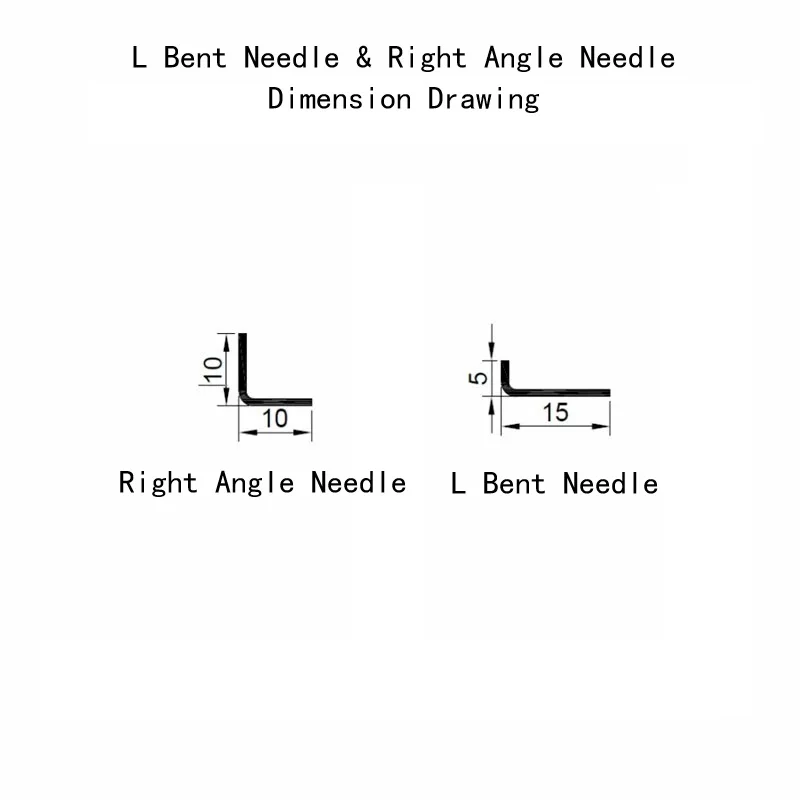 Microfluidic Steel Needle, 304 Stainless Steel Capillary Tube, Right Angle L Bent Needle, Lab Consumable Pin